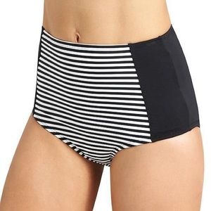 ATHLETA HIGH WASTED STRIPED BIKINI BOTTOMS